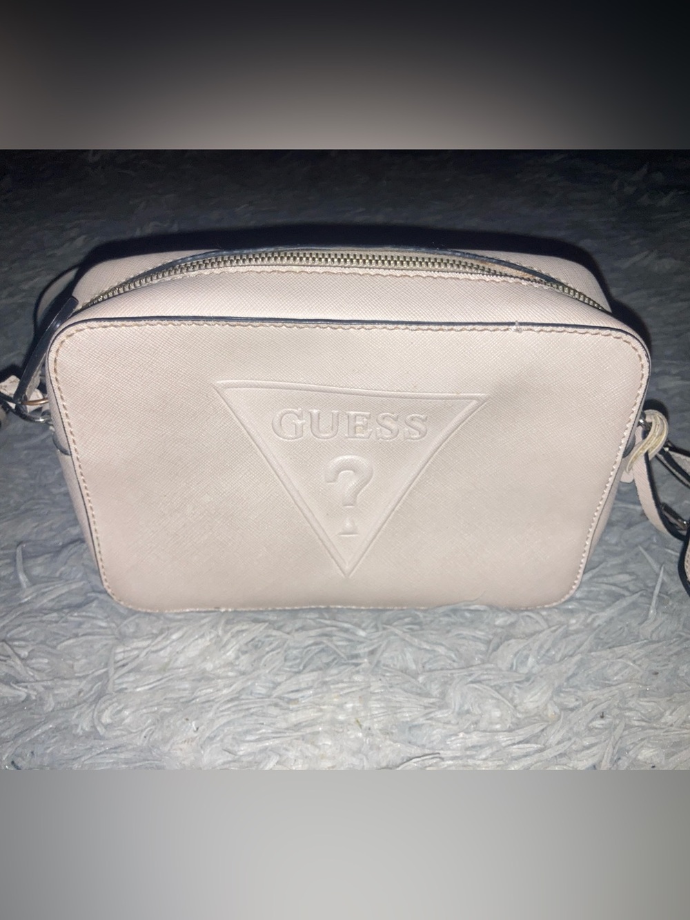 GUESS Nude Debossed Logo Purse